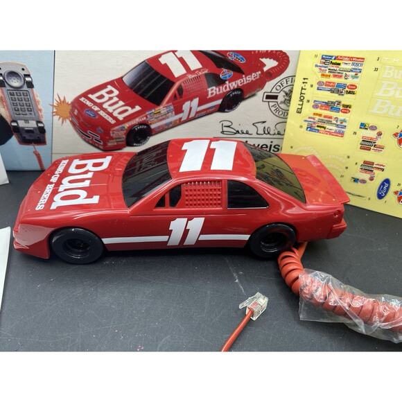 Vintage NASCAR Bill Elliott #11 Budweiser Corded Telephone Columbia Tel-Com - Picture 3 of 14